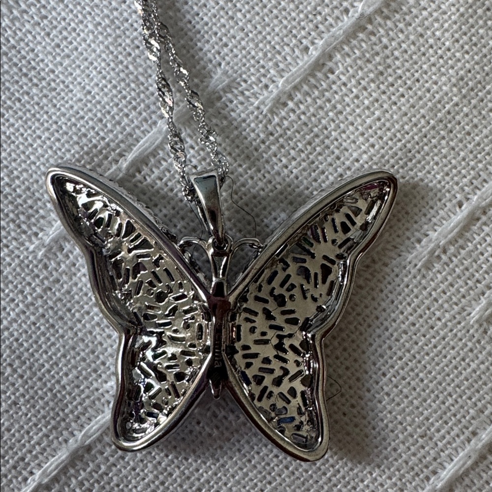 Tabitha Webb 925 Multicolored Butterfly Pendant Necklace - Picture 7 of 8